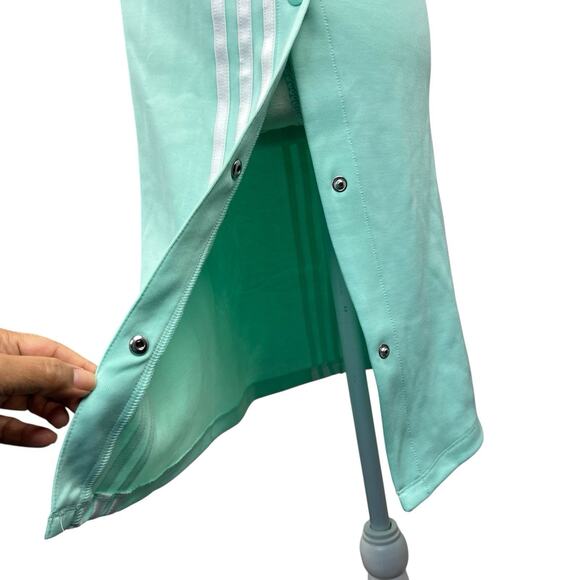 Adidas Mint Green Trefoil Logo T-shirt Tee Dress Size M Side Snap - Picture 10 of 15